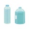 Set Plastic bottle of pure water, different bottle design vector illustration in cartoon style.