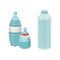 Set Plastic bottle of pure water, different bottle design vector illustration in cartoon style.