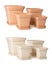 Set of plastic flowerpots for indoor plants