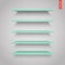 Set of Plastic Shelves Vector Isolated on the Wall Background