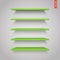 Set of Plastic Shelves Vector Isolated on the Wall Background