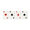 Set of play cards isolated on white. Poker gaming casino cards template