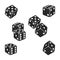 Set of playing dice