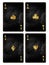 Set of playing grunge, vintage cards. King of Clubs, Diamond, Spades, and Hearts, isolated on white background. Playing cards.