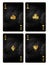Set of playing grunge, vintage cards. Queen of Clubs, Diamond, Spades, and Hearts, isolated on white background. Playing