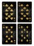 Set of playing grunge, vintage cards. Ten of Clubs, Diamond, Spades, and Hearts, isolated on white background. Playing cards.