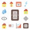 Set of Plug, Chart, Air conditioner, Home, Cooler, Smart, Water, editable icon pack