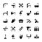 Set of Plumbing Glyph Vector Icons