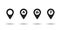 Set of pointer icons house camera parking pins for map. Sign of navigation or location isolated on white background