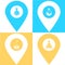 Set of poison location map pin icon. Element of map point for mobile concept and web apps. Icon for website design and development