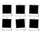 Set of polaroid photo films frame with tape, isolated on white backgrounds