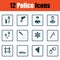 Set of police icons