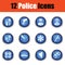 Set of police icons.