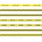 Set of police yellow tape. danger zone with line barrier. Warning strip. Vector