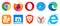 Set of popular logo internet browsers