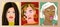 Set of portraits of different women. Avatar for social network.