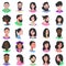 A set of portraits of people of different genders and races. Account avatars