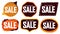 Set Pre-Order Sale banners design template, discount tags