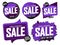 Set Pre-Order Sale banners design template, discount tags