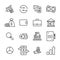 Set of premium banking icons in line style.