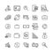 Set of premium banking icons in line style.