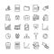 Set of premium freelance icons in line style.