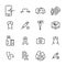 Set of premium health icons in line style.