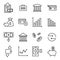 Set of premium investments icons in line style.