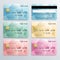 Set of Premium Pastel Cards in Geometrical Pattern : Vector Illustration