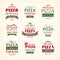 Set of premium quality pizza labels