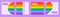 Set of pride month banners templates with rainbow