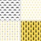 Set of printable vector seamless hipster patterns