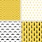 Set of printable vector seamless male patterns