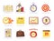 Set of Productivity Time Management Colored Icons