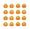 A set of pumpkin emotions. Vector smileys