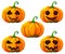 Set pumpkin halloween watercolor painting illustration design white isolated clipping path