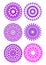 A set of purple circle patterrns