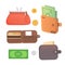 Set purse vector illustration