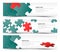 Set of puzzle horizontal banners