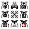 Set of quadrocopters icons