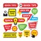 Set of quick tips - concept badge vector illustration. Helpful tricks banner sign stickers. Creative flat icons on white backgroun