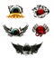 Set of racing emblems