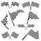 Set of racing flags