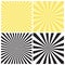 Set of Radial Sunburst Backgrounds