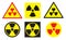 Set of Radiation Signs