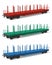 Set of railroad flatcars