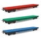Set of railroad flatcars