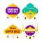 Set of Ramadan Super Sale Design Vector Template. Flat Design Element for Sticker, Badge, Logo, Banner, Flyer. with Mosque, Moon