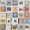 Set of random house numbers, large collage