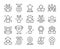 Set of Ranking Line Icons. Vector Illustration. Editable Stroke, 64x64 Pixel Perfect.